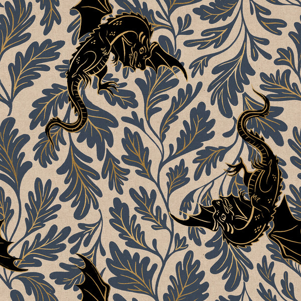 Fireglow by Ruby Star - Dragon Lair Smoke - Cotton Canvas Fabric