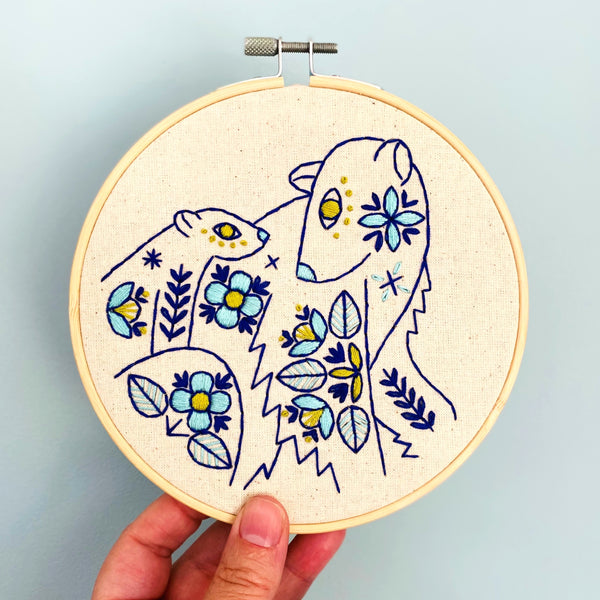 Polar Bears - Full Embroidery Kit