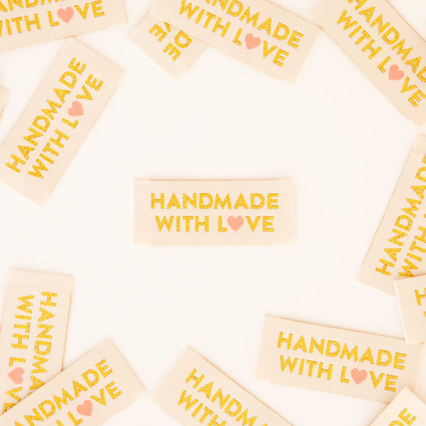 Labels - Handmade With Love Gold