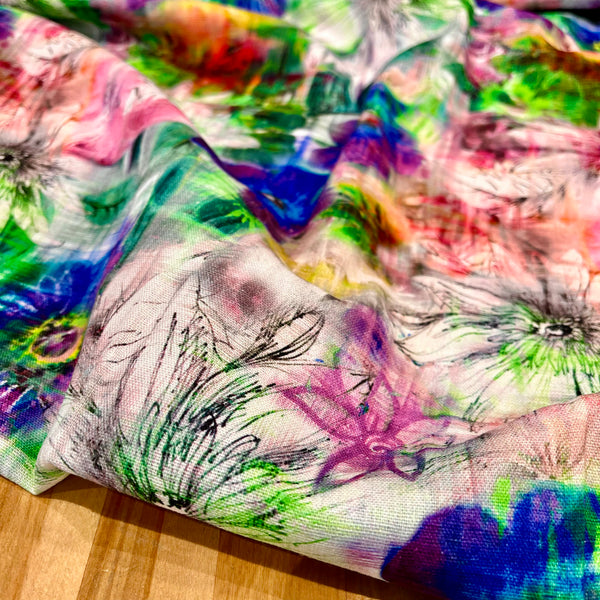 Linen Rayon - Garden Sketches