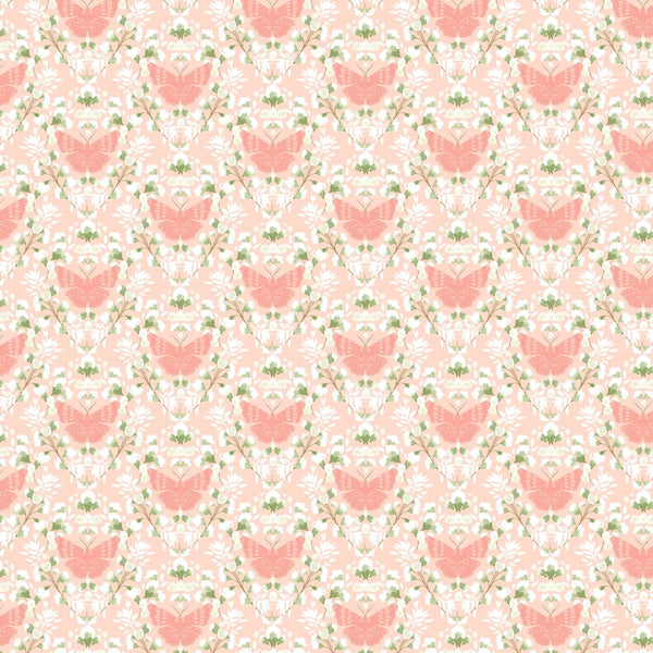 Serenity Blooms - Sacred Flight Peach - Cotton Fabric