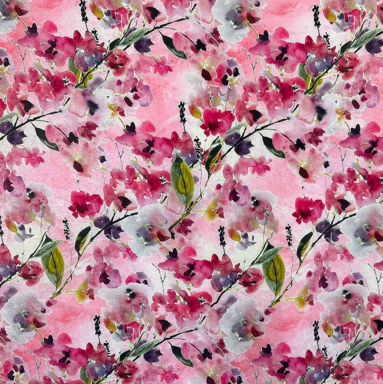 Silk Cotton Jacquard - Fuchsia