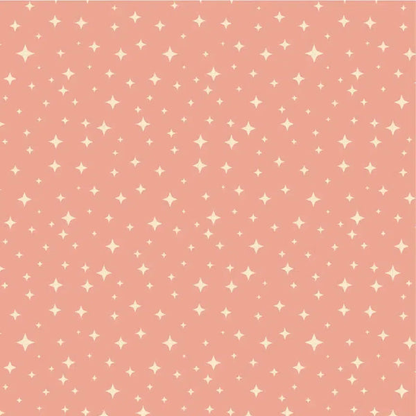 Moonbeam Dreams - Star Bright Coral - Cotton