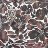 Floral pattern with brown flowers on a white background