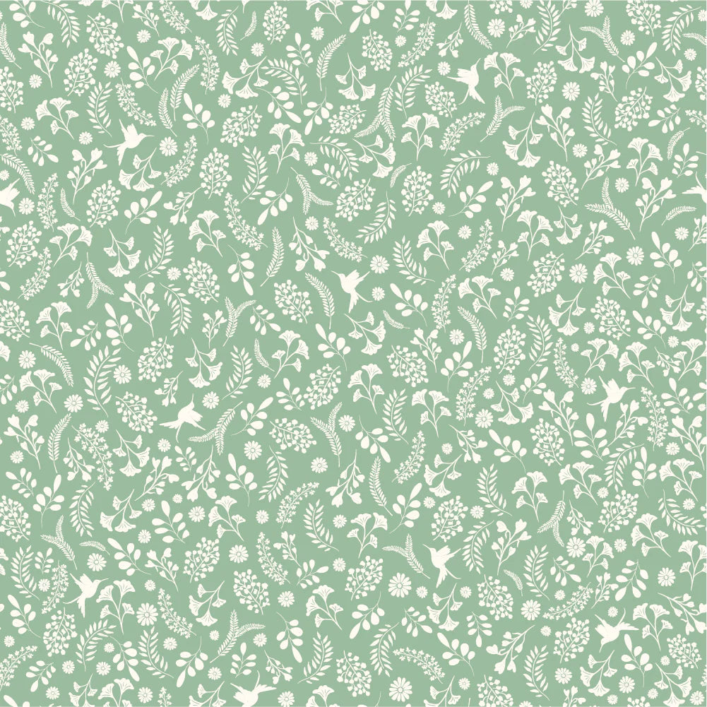 Unicorn Dreams - Whimsical Green - Cotton Fabric