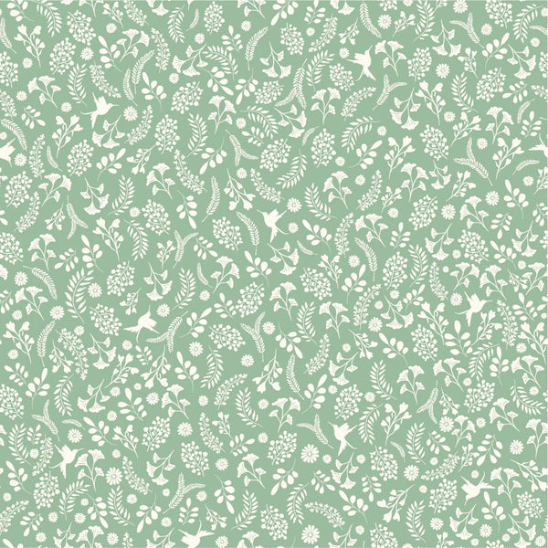 Unicorn Dreams - Whimsical Green - Cotton Fabric