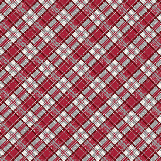 Woodland Magic - Tartan Red - Cotton