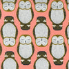 Nocturnal - Sleeping Owls Pink - Cotton