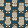 Nocturnal - Sleeping Owls Blue - Cotton