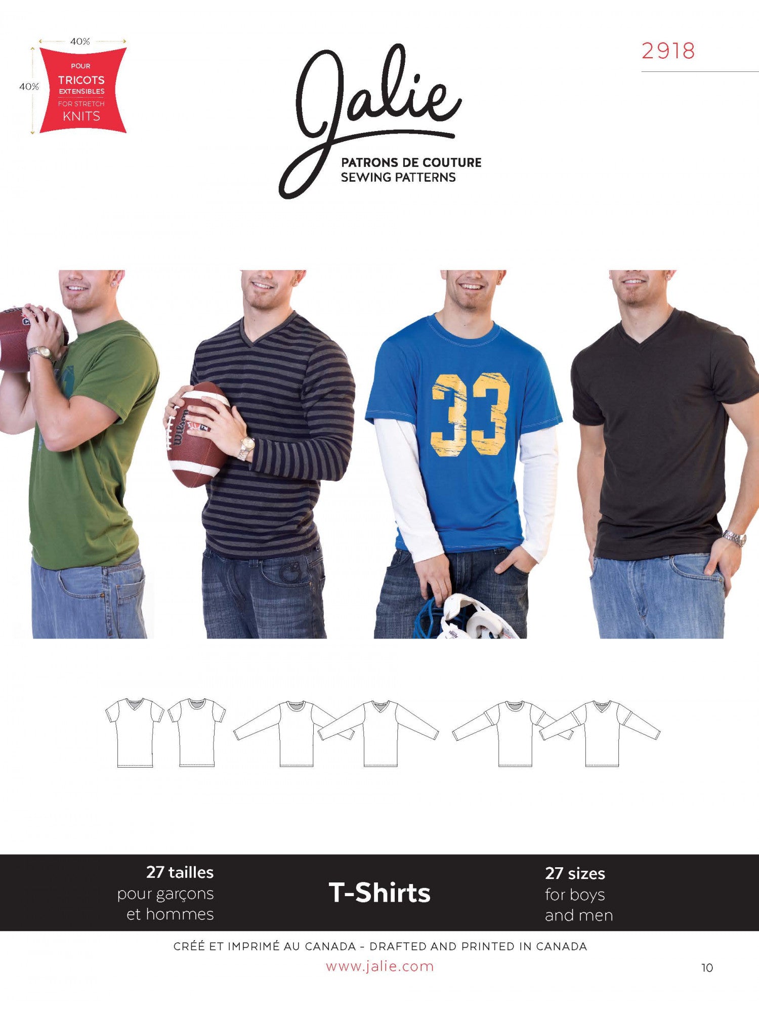 Mens and Boys T-shirts Pattern