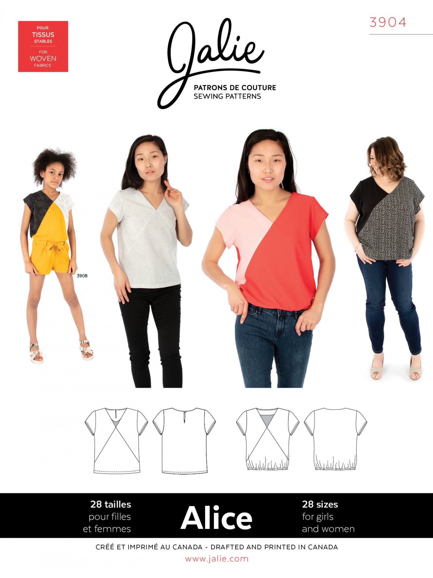 Alice V-neck Blouse Pattern