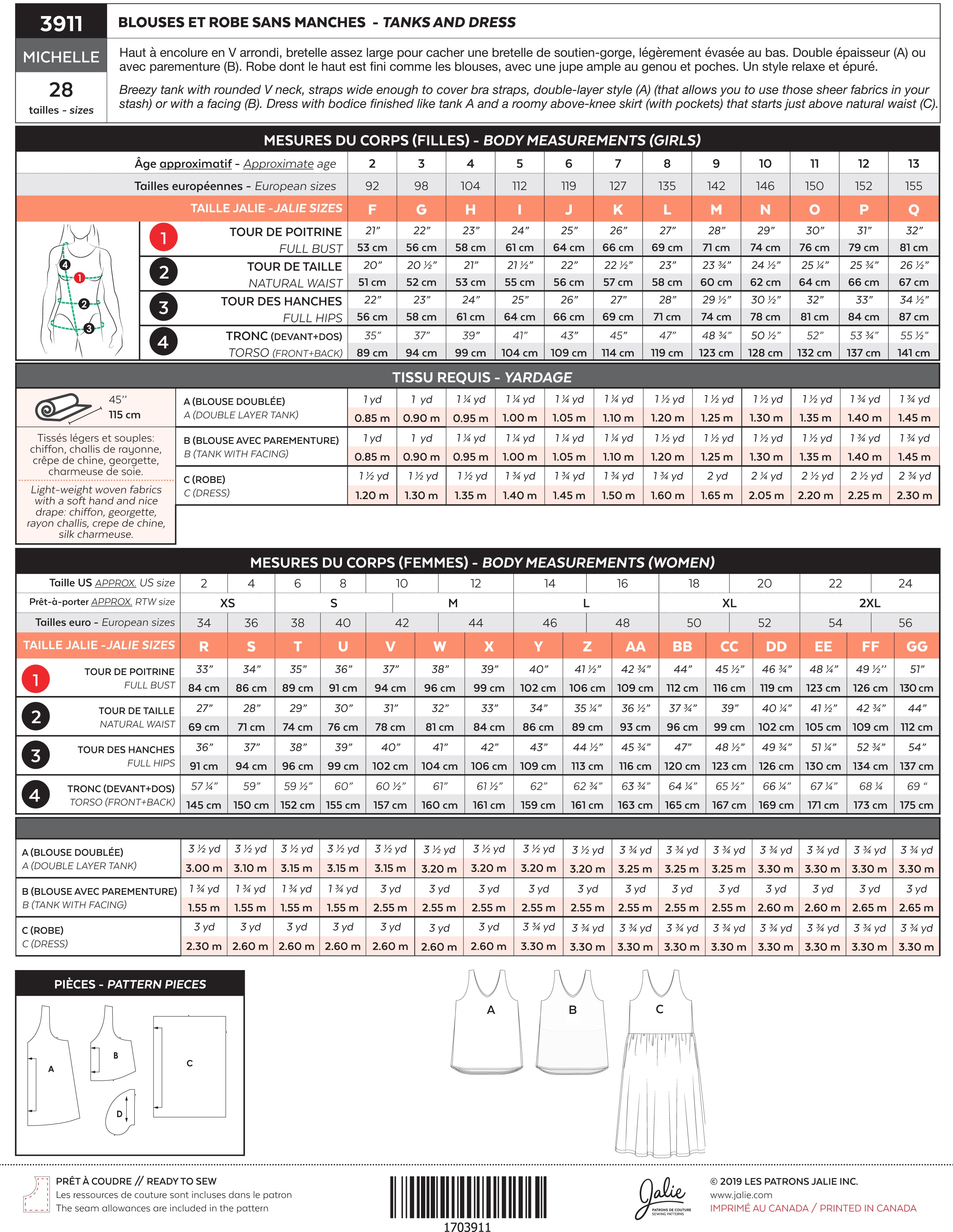 Michelle Tank Dress Pattern