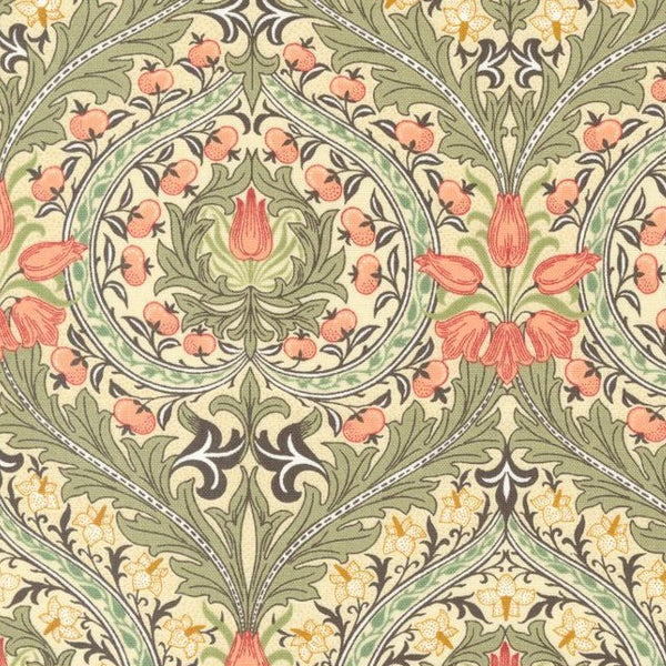 Morris Meadow - Eden Damask Porcelain - Cotton