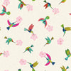 Hibiscus Hummingbird - Cream - Cotton