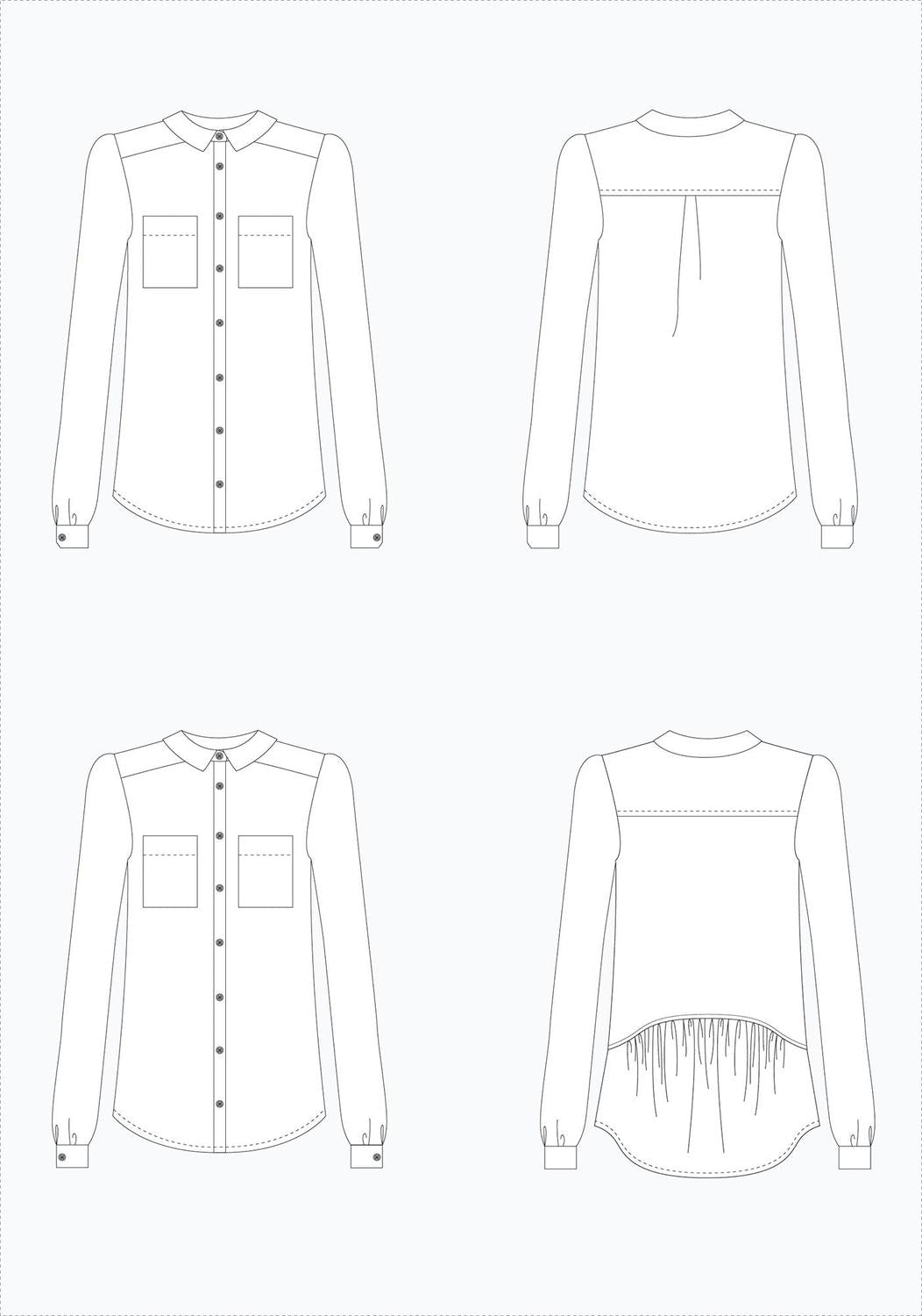 Archer Button Up Shirt Pattern
