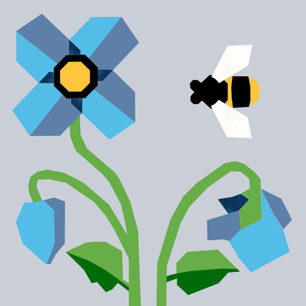 Bee True Blue Mini Quilt Kit
