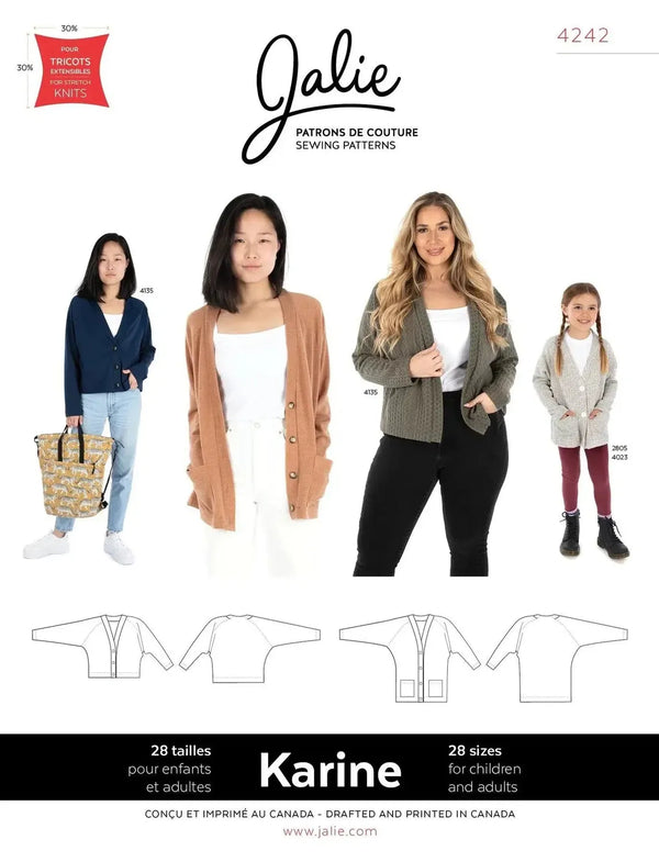 Karine Raglan Cardigan Pattern