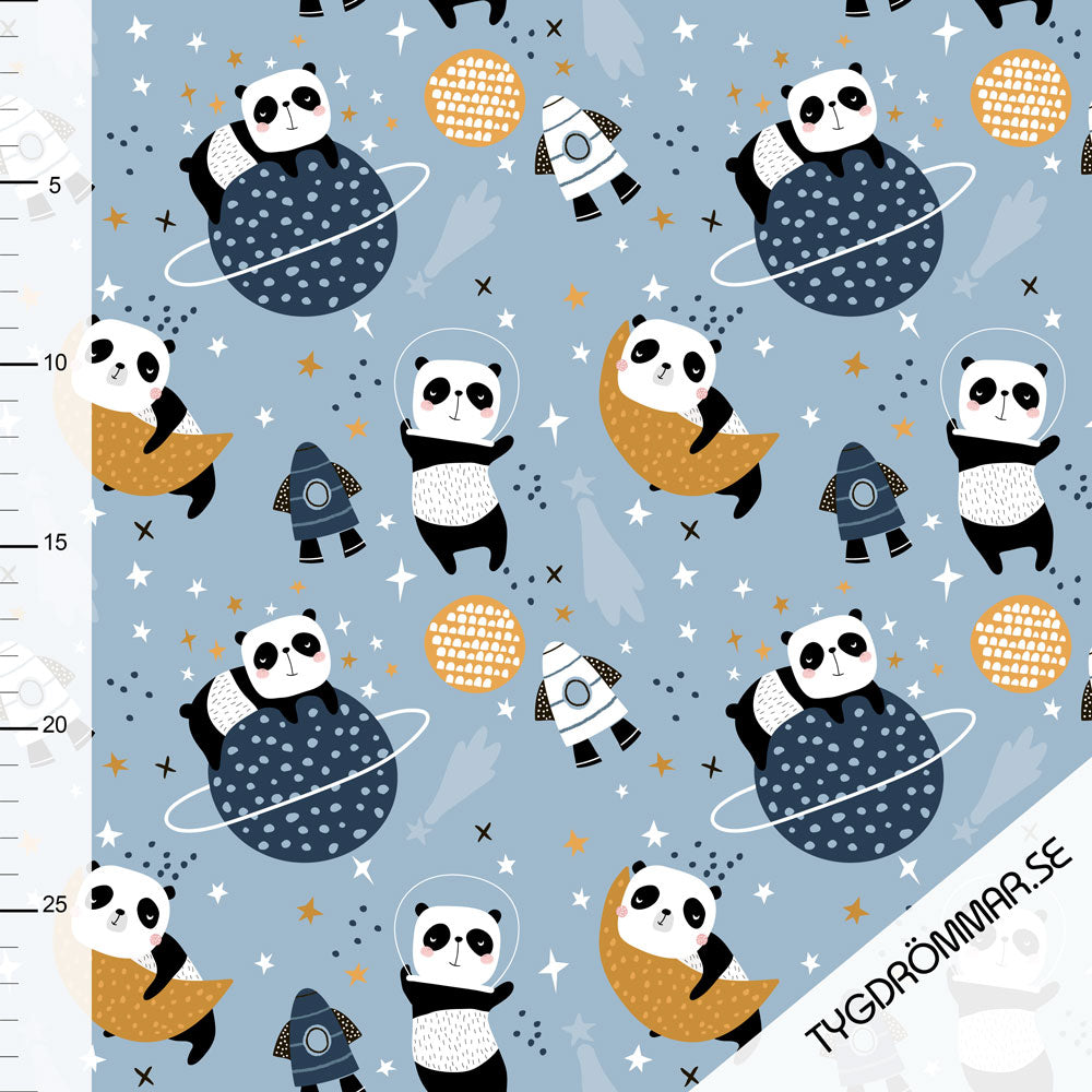 Remnant 0.5m - Organic Cotton French Terry - Space Panda