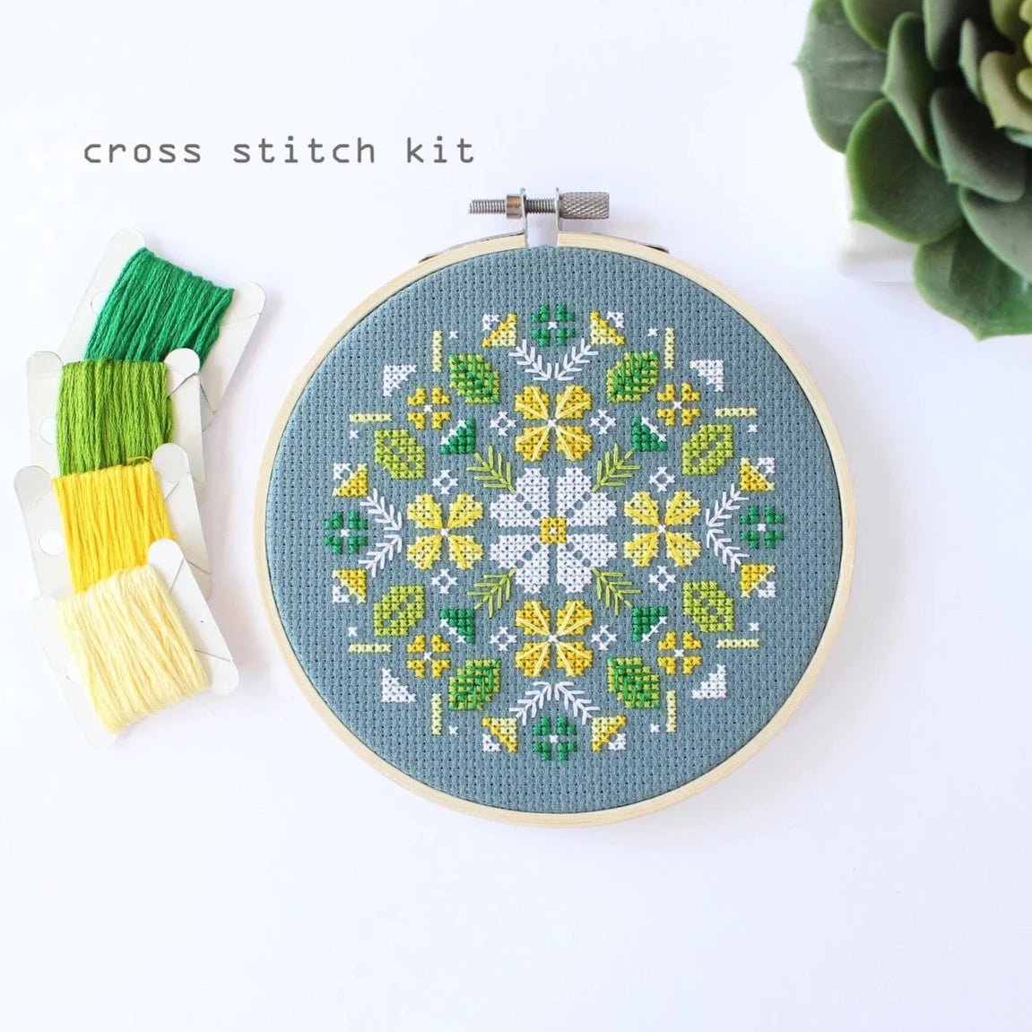 Cross Stitch Kit - Alpine Flowers