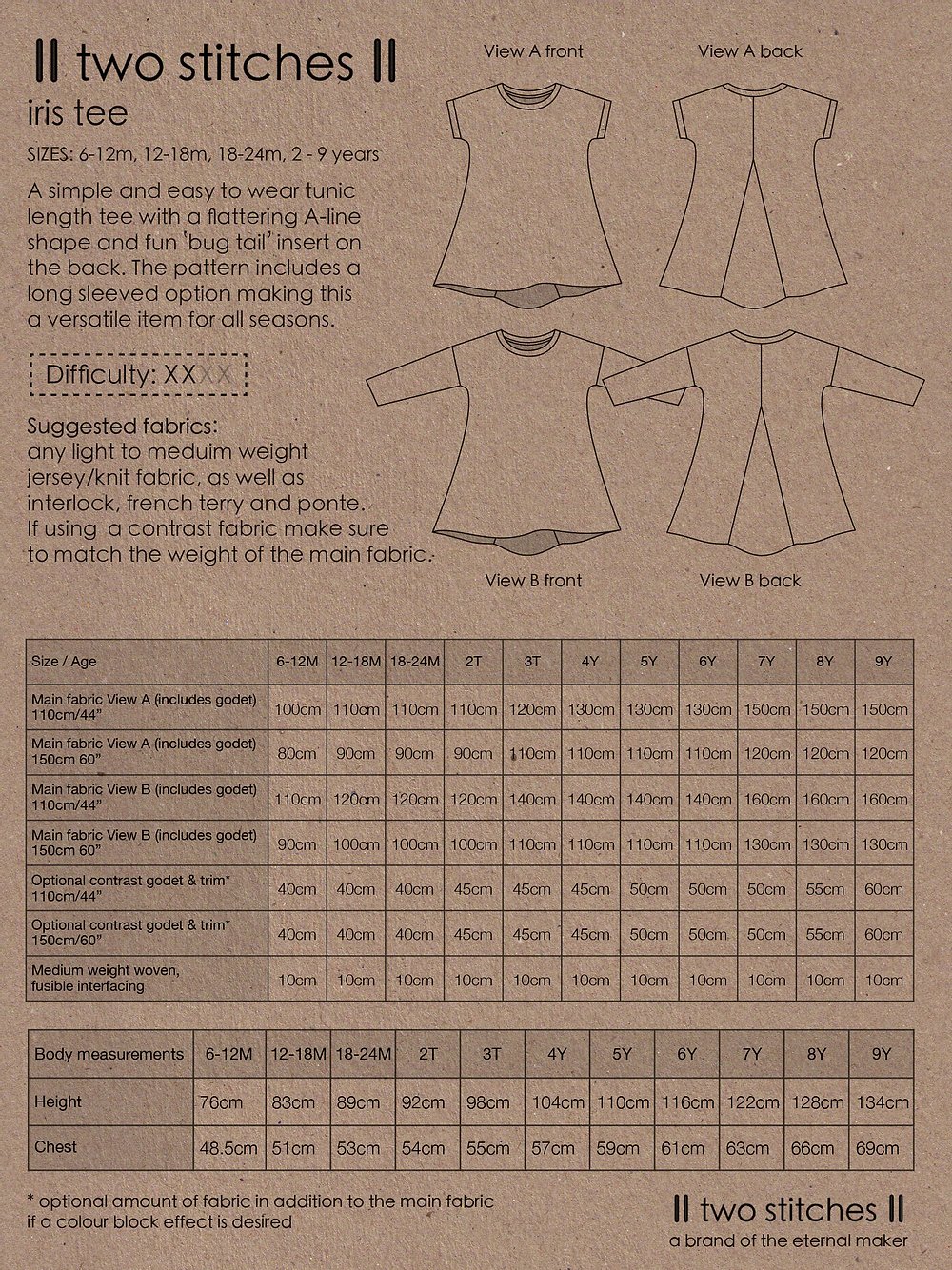 Iris Tee Pattern